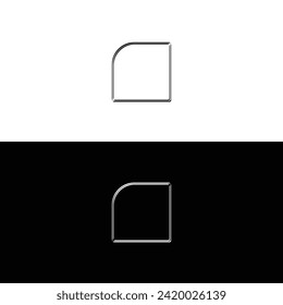 Diseño de la plantilla del logotipo del vector de círculo blanco y negro. Silueta de ilustración del logotipo del anillo circular 