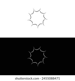 Schwarzweiß Kreis Vektorgrafik Logo Vorlage Design