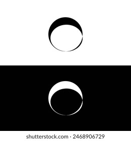 Black and white circle vector logo illustration design 