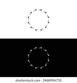 Diseño de ilustración de logotipo de Vector en blanco y negro 
