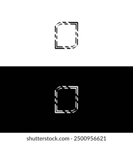 Black and white circle vector logo template design