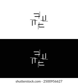 Schwarz-Weiß-Kreis Vektor Logo Template Design