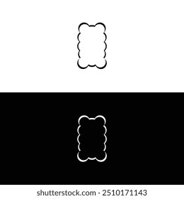 Black and white circle vector logo template design