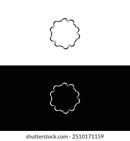 Black and white circle vector logo template design