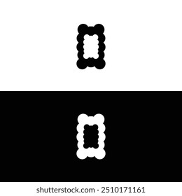 Black and white circle vector logo template design