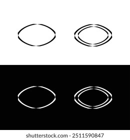 Black and white circle vector logo template design 