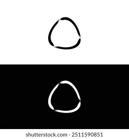 Black and white circle vector logo template design 