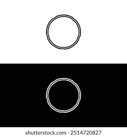 Black and white circle vector logo template design 