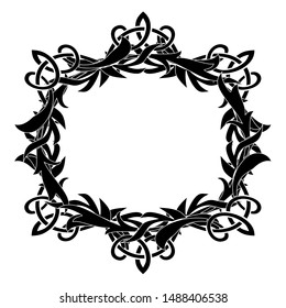 Black White Circle Victorian Grunge Frame Stock Vector (Royalty Free ...