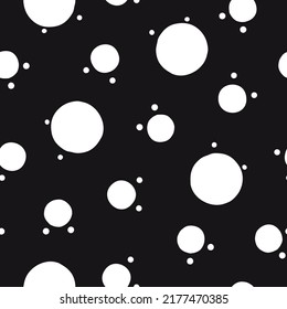 Círculos blancos y negros, patrones geométricos. 