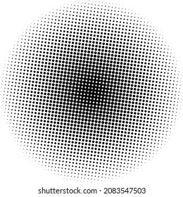 Círculos en blanco y negro, fondo de semitono degradado. Ilustración vectorial.
