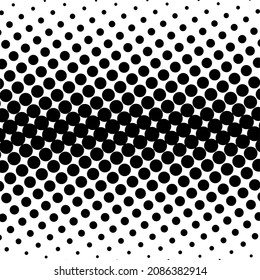 Círculos en blanco y negro, fondo de semitono degradado. Ilustración vectorial.