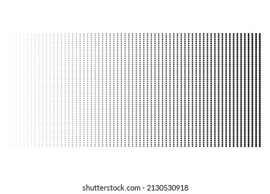 Black and white circles, gradient halftone background. Vector illustration.