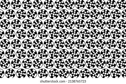 Patrón de círculos negros y blancos. Rellenar fondo. Patrón de ajedrez o dardo. Adecuado para plantillas de diseño y medios de promoción. 