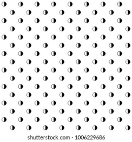 Black and white circles pattern, vector illustration