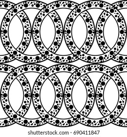 Black and white circles are seamless. Design