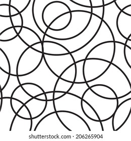 Black and white circles seamless pattern.