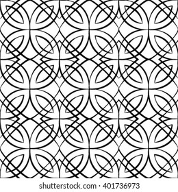 Black and white circles seamless pattern.