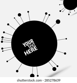 Black and White Circles with Spokes Design Background