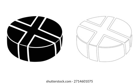 Black and white circular designs