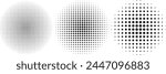 black white circular halftone dot pattern
