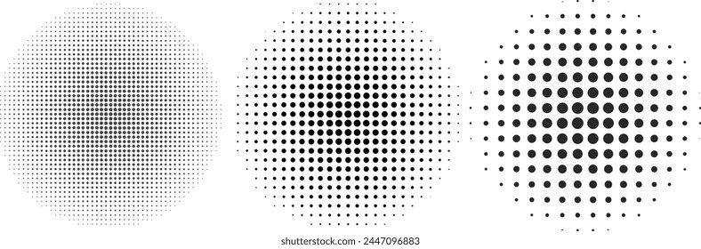 black white circular halftone dot pattern svg