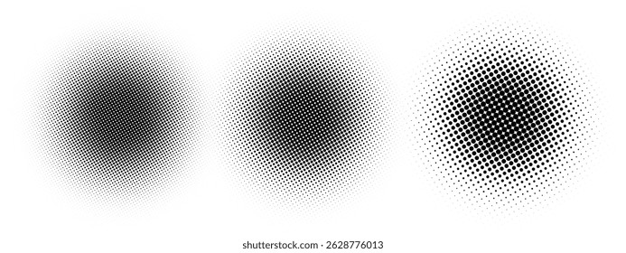 black white circular halftone dot pattern	
