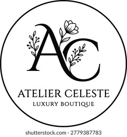 A black and white circular logo for 
