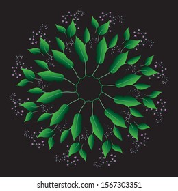 Black and white Circular mandala Vector design