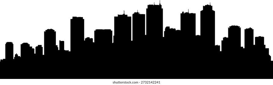 silhueta de cidade preto e branco sem fundo