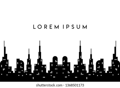 black and white cityscape wallpaper background design concept