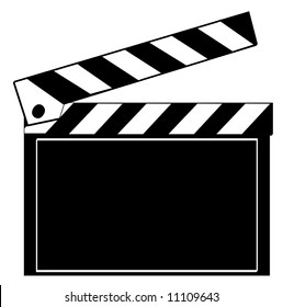 black and white clapboard isolated on white - vector