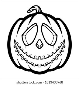 Black and white. the classical halloween icon. The one and only jack o lantern. 