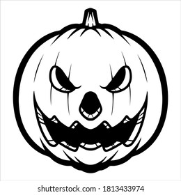 Black and white. the classical halloween icon. The one and only jack o lantern. 