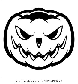 Black and white. the classical halloween icon. The one and only jack o lantern. 