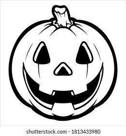 Black and white. the classical halloween icon. The one and only jack o lantern. 