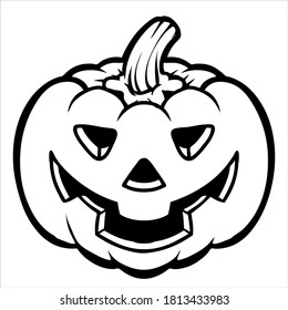 Black and white. the classical halloween icon. The one and only jack o lantern. 