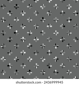 Black and white classy geometric seamless pattern. Modern fabric design textile swatch, ladies dress, man shirt all over print block. 