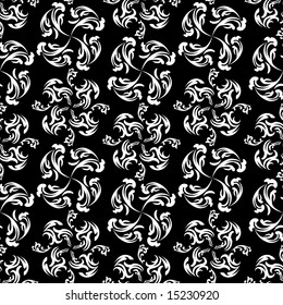 Black and white classy wallpaper design that seamlessly repeats