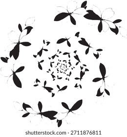 Schwarz-Weiß-Vektor-Silhouette 