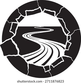 Black and white clean vector silhouette 