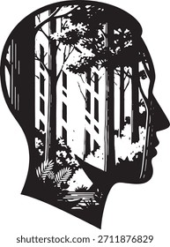 Black and white clean vector silhouette 
