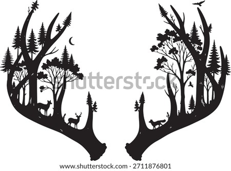 Black and white clean vector silhouette 