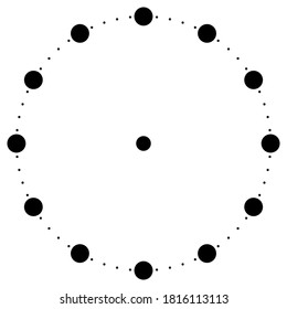Icono de la cara del reloj en blanco y negro