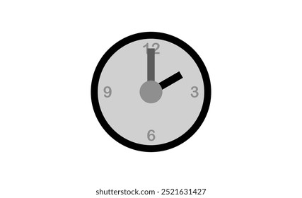 Diseño de icono de reloj en blanco y negro