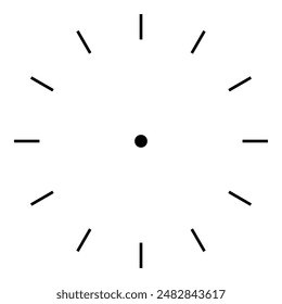 black and white Clock vector icon. Time icon. Clock icon.