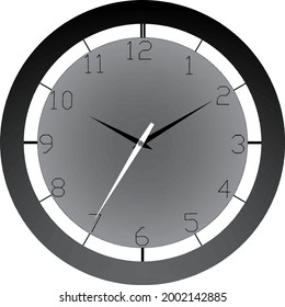 
Black and white clocks with gray gradient.