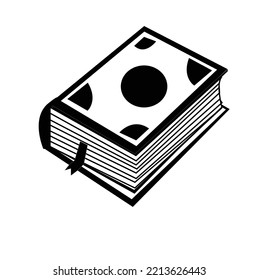 Black and white  close book with bookmark. Best collection of designer vector illustration. vector graphic design icons and symbols for logo design and stationery and print media and etc.