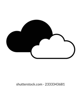 Black and white cloud icon