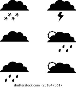 Schwarz-Weiß-Cloud-Symbole für Ihr Unternehmen
